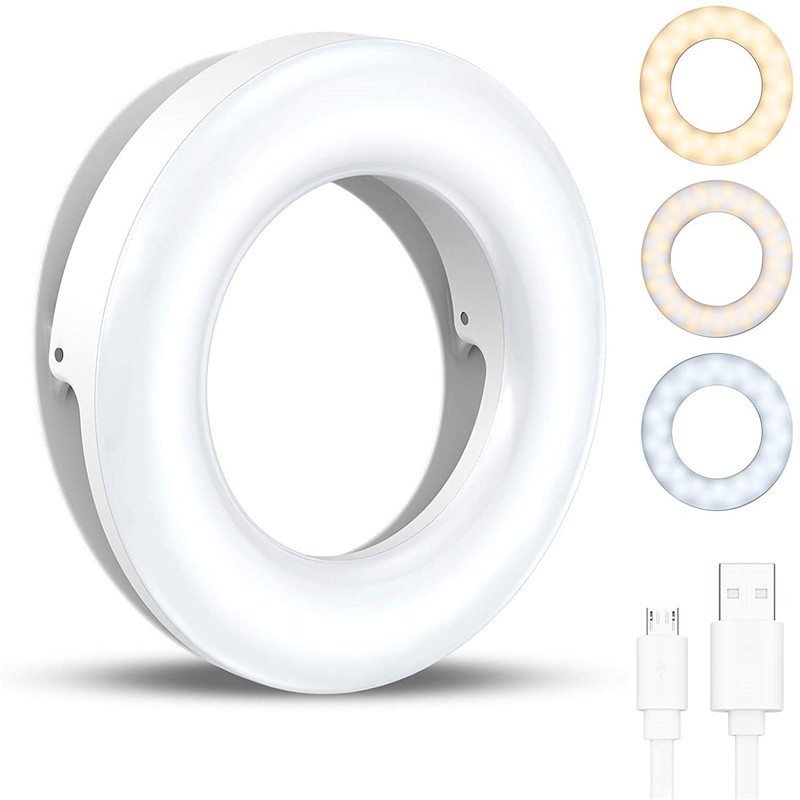 Photography Lighting Description - Portable LED Clip Ring Light 40