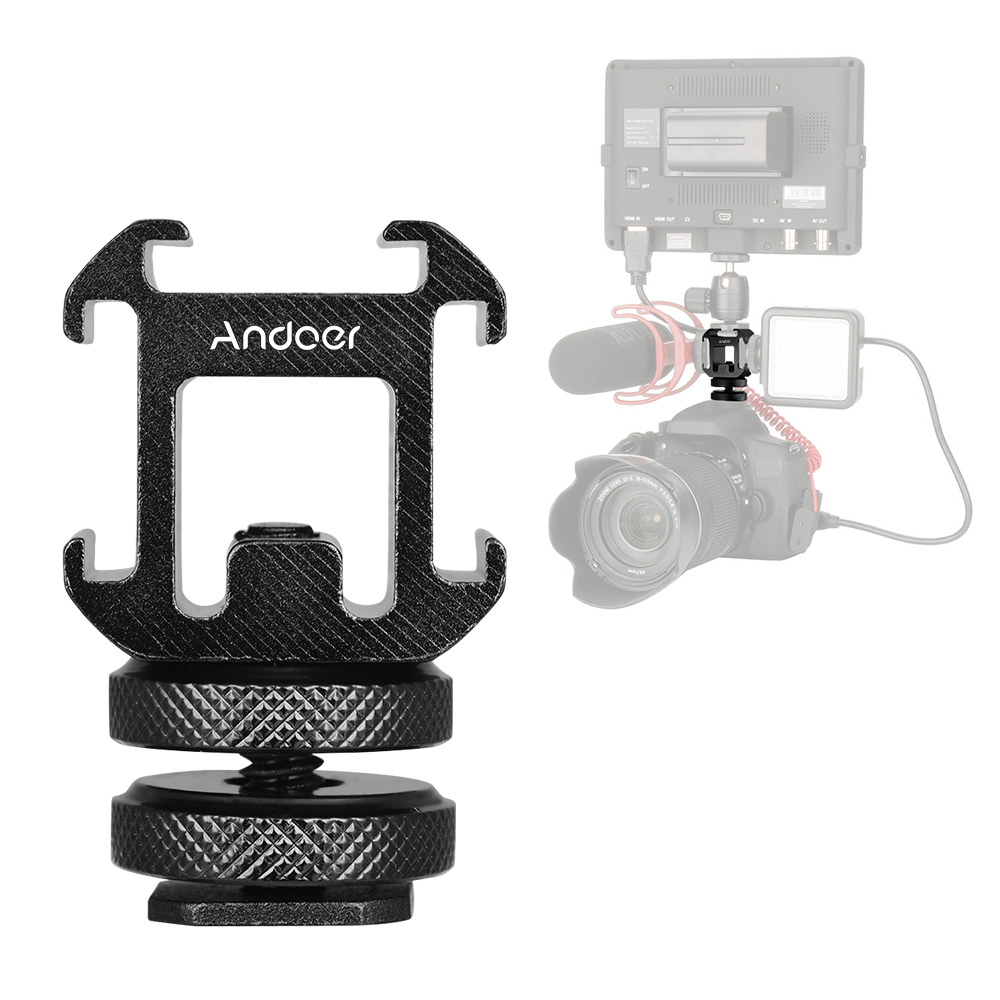Andoer 3 Cold Shoe Mount Adapt - Photography Lighting Description recension och pris