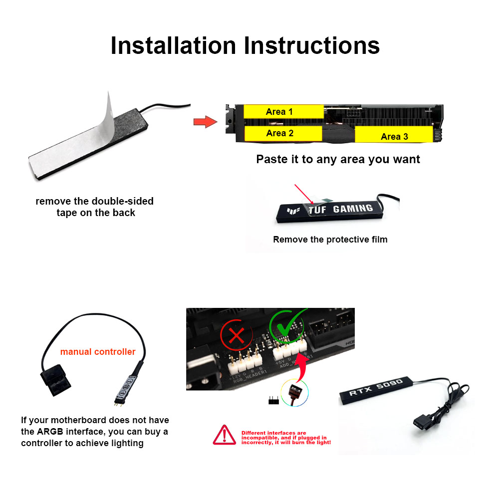 PC GPU ARGB Lighting Panel Whi - Photography Lighting Game recension och pris